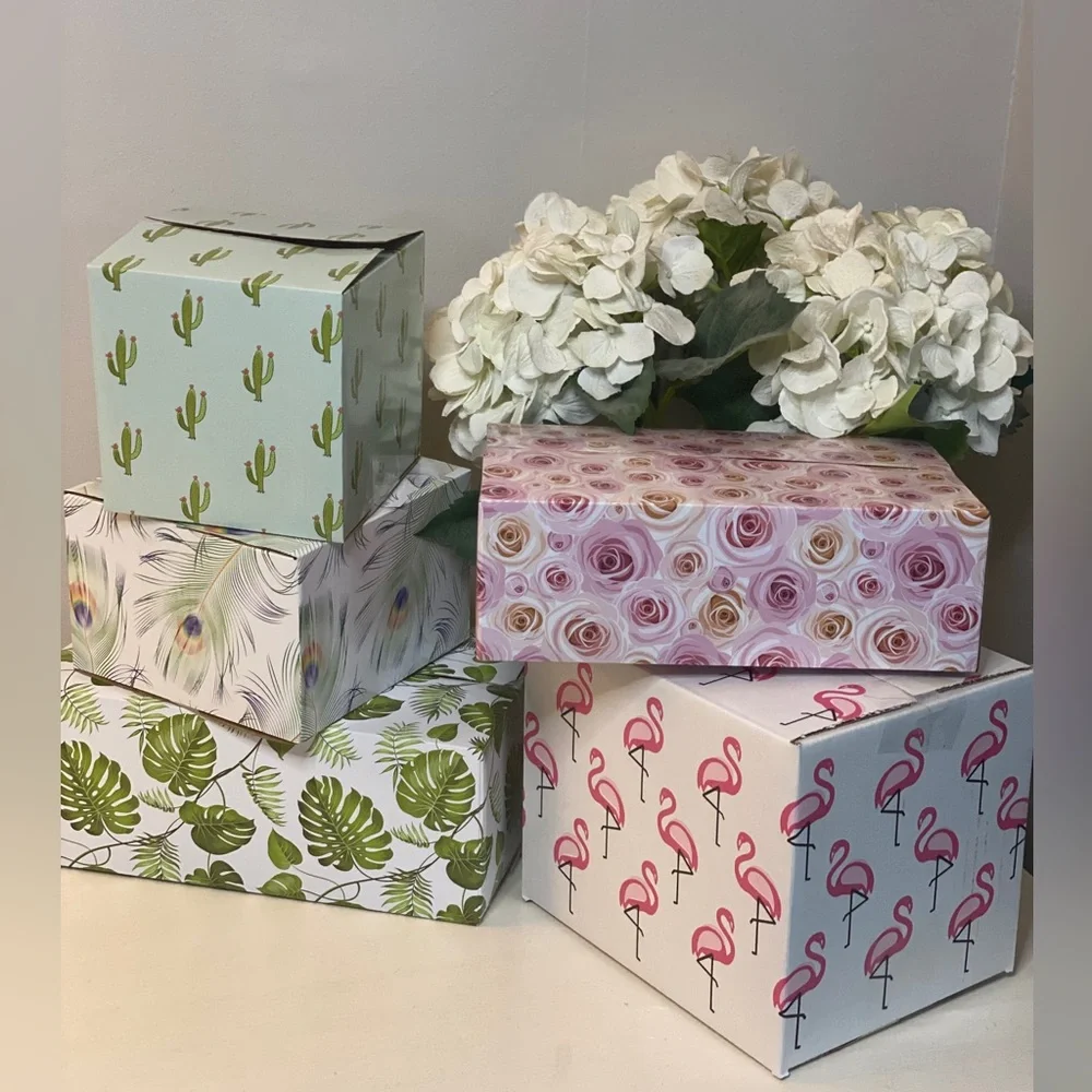 10 Shipping Mailing Designer Cardboard Boxes for Boutique TWO OF EACH STYLE